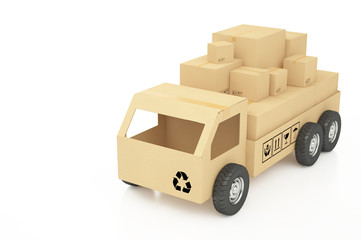 Cardboard boxes on white background 3d illustration © tigger11th