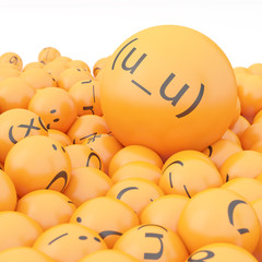 3d rendering background of emoticons © tigger11th