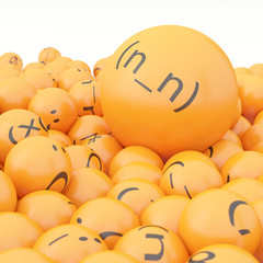 3d rendering background of emoticons © tigger11th