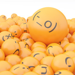 3d rendering background of emoticons © tigger11th