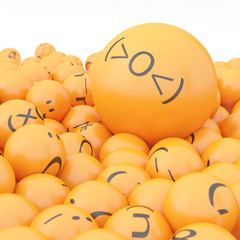 3d rendering background of emoticons © tigger11th