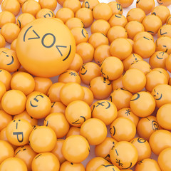 3d rendering background of emoticons © tigger11th