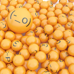 3d rendering background of emoticons © tigger11th