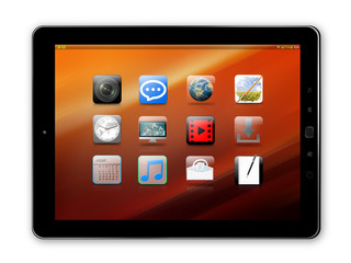 Modern digital tablet 3D rendering