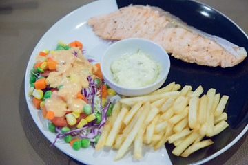Salmon steak