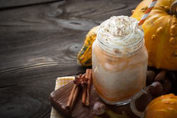Pumpkin layered latte.