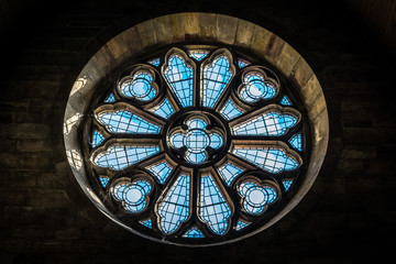 Circular Stained Glass in Abbey