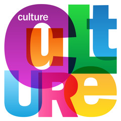 CULTURE Overlapping Letters Vector Icon