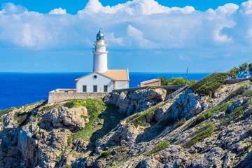Photo sur Plexiglas Phare Lighthouse close to Cala Rajada, Majorca