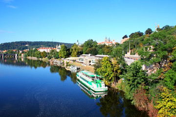 Fototapeta na wymiar Prague - coast panorama, Czech Republic