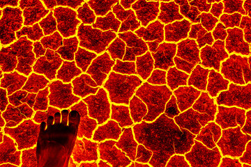 Global warming, ground volcanic eruption.