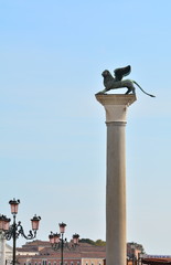 The lion and the symbol of the old Republic of Venice, Italy - 122723805