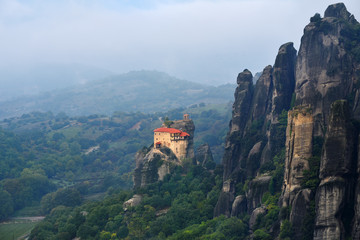 Fototapeta premium Monastery of St Nikolaos Anapafsas, Meteora, Greece