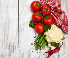 Fresh summer vegetables