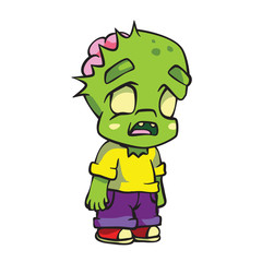 vector cartoon zombie illustration