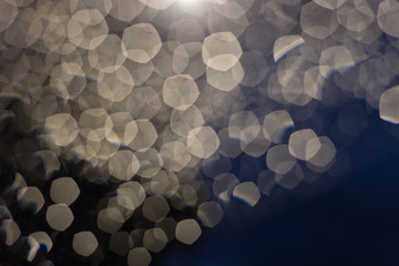 Beautiful bokeh from light in the night