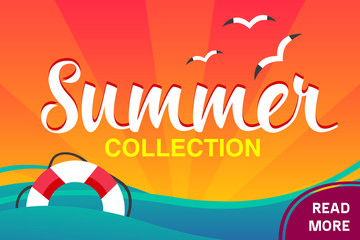 vector summer collection banner