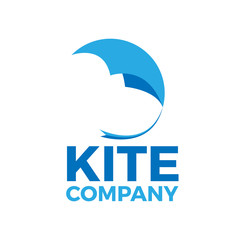 Fototapeta premium Vector sign kite flying in abstract shape
