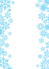 Vector winter background, snow on the sky