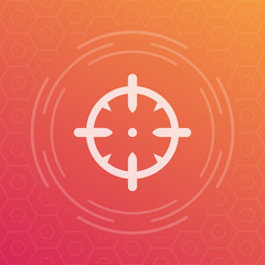 Fototapeta premium crosshair vector icon, target sign