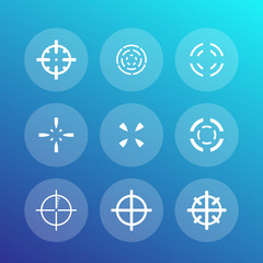 crosshairs pack, vector illustration