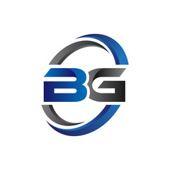 Simple Modern Initial Logo Vector Circle Swoosh bg