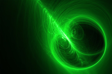 set 7 green glow energy wave