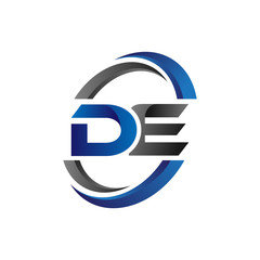 Simple Modern Initial Logo Vector Circle Swoosh de