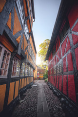 Old buildings in an alley