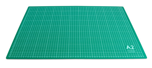 Green Cutting mat isolated on white