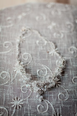 Pendent jewelry made of silver and diamond heart-shaped for women who are prepared to be a bride.