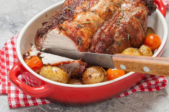 Boneless Pork Loin Roast With Potatoes