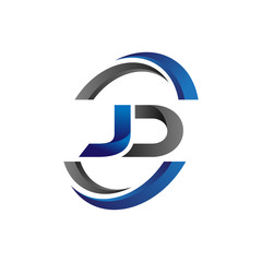 Simple Modern Initial Logo Vector Circle Swoosh jd