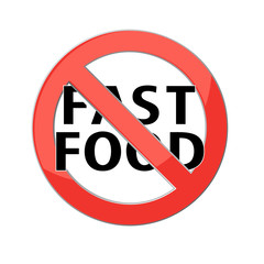 no fast food sign