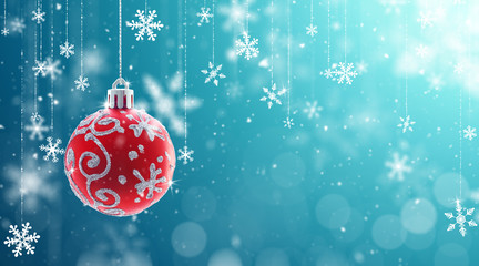Christmas Baubles and Snowflakes