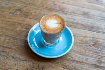 Cup of coffee with beautiful Latte art
