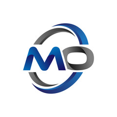 Simple Modern Initial Logo Vector Circle Swoosh mo