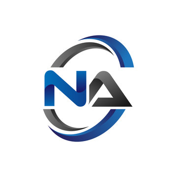 Simple Modern Initial Logo Vector Circle Swoosh na