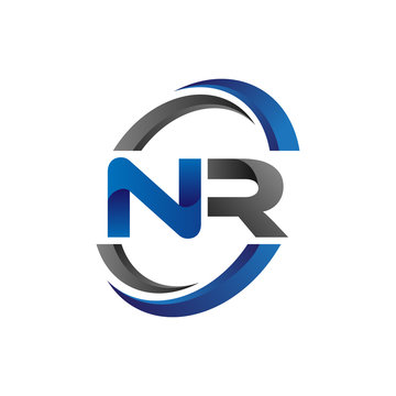 Simple Modern Initial Logo Vector Circle Swoosh nr