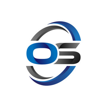 Simple Modern Initial Logo Vector Circle Swoosh os