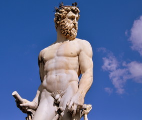 Florenz - Poseidon-Statue auf dem Neptunbrunnen