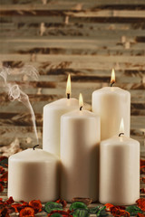 white candles