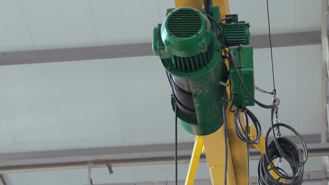 The Engine Hoist In Workshop