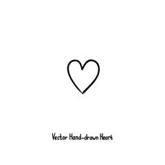Obraz premium Hand-drawn vector heart icon. Love, relationships and romance
