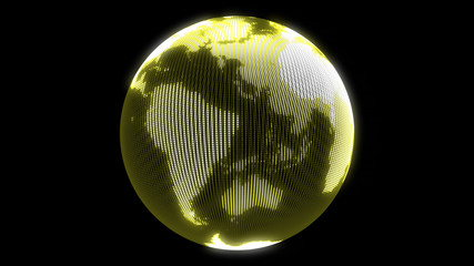 Earth animation. Rotating globe 4k lioop