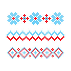 Knitted Retro cloth with Snowflake Element Template. Vector.