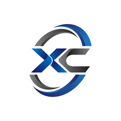 Simple Modern Initial Logo Vector Circle Swoosh xc