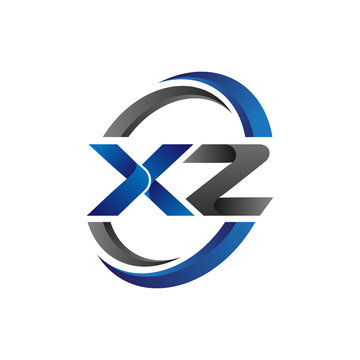 Simple Modern Initial Logo Vector Circle Swoosh xz