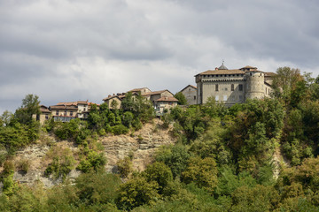 Fototapeta na wymiar Lerma castle west side , Italy
