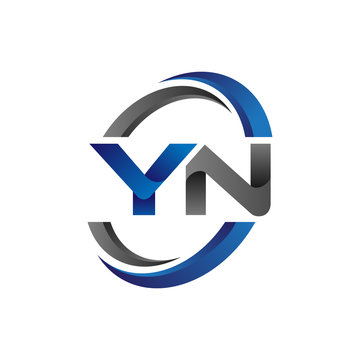 Simple Modern Initial Logo Vector Circle Swoosh yn